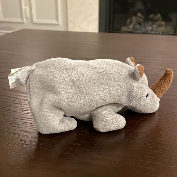 1996 Ty Beanie Baby Spike the Grey Rhino Excellent Condition with Tush Tag 8” - Picture 7 of 7
